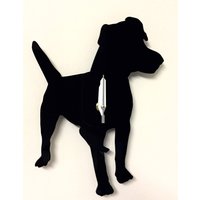 Patterdale Terrier Wanduhr Im Schwarz von LAtelierLaserProduct