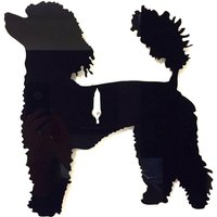 Pudelhund Wanduhr Im Schwarz von LAtelierLaserProduct