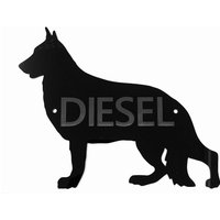 Schäferhund Gsd Große Tür Haus Namensschild Schild in Schwarz von LAtelierLaserProduct