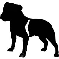 Staffordshire Bullterrier Staffie Staffy Hundeuhr in Schwarz von LAtelierLaserProduct