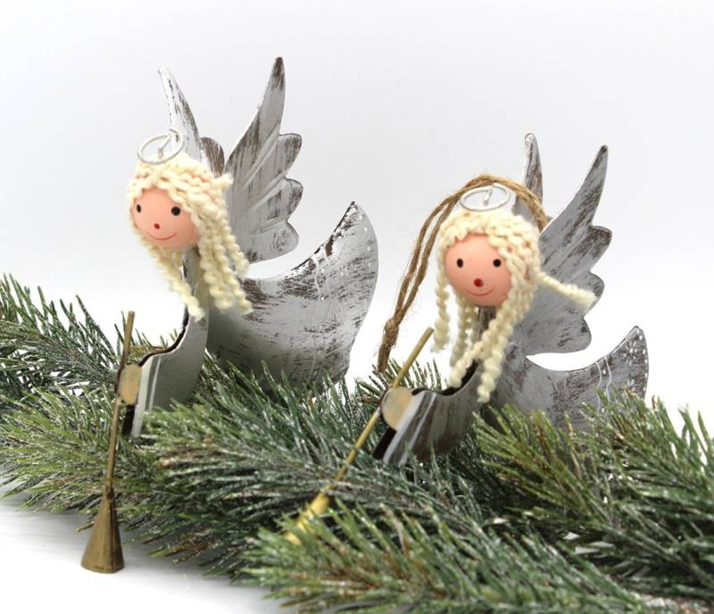 LB H&F Lilienburg Christbaumschmuck 2er SET Weihnachtsdeko Engel Christbaumschmuck Christbaumanhänger von LB H&F Lilienburg