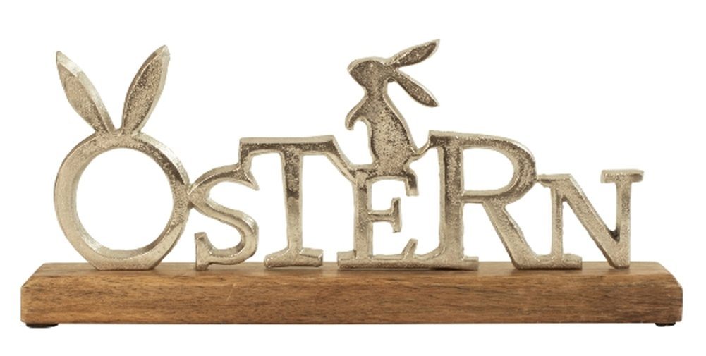 LB H&F Lilienburg Dekofigur Dekofigur Osterdeko Deko Ostern Dekoration ALU Holz Silber (Wohnzimmer Osterfigur Deko Hase Kaninchen Häschen Geschenk Mutter Hasenpaar Ostergeschenk Liebe Familie Family, modern Osterschmuck Tischdeko Schild basteln Tischschmuck Fenster Frühling), Frühjahr Frühjahrsdeko zum hinstellen aufstellen Osterhase Osterfigur, kaufen Objekt Skulptur Schild Tischdekoration Dekofigur edel Design), Frühlingsdeko Fensterbrett 2024 SCHRIFTZUG OSTERN ALU von LB H&F Lilienburg