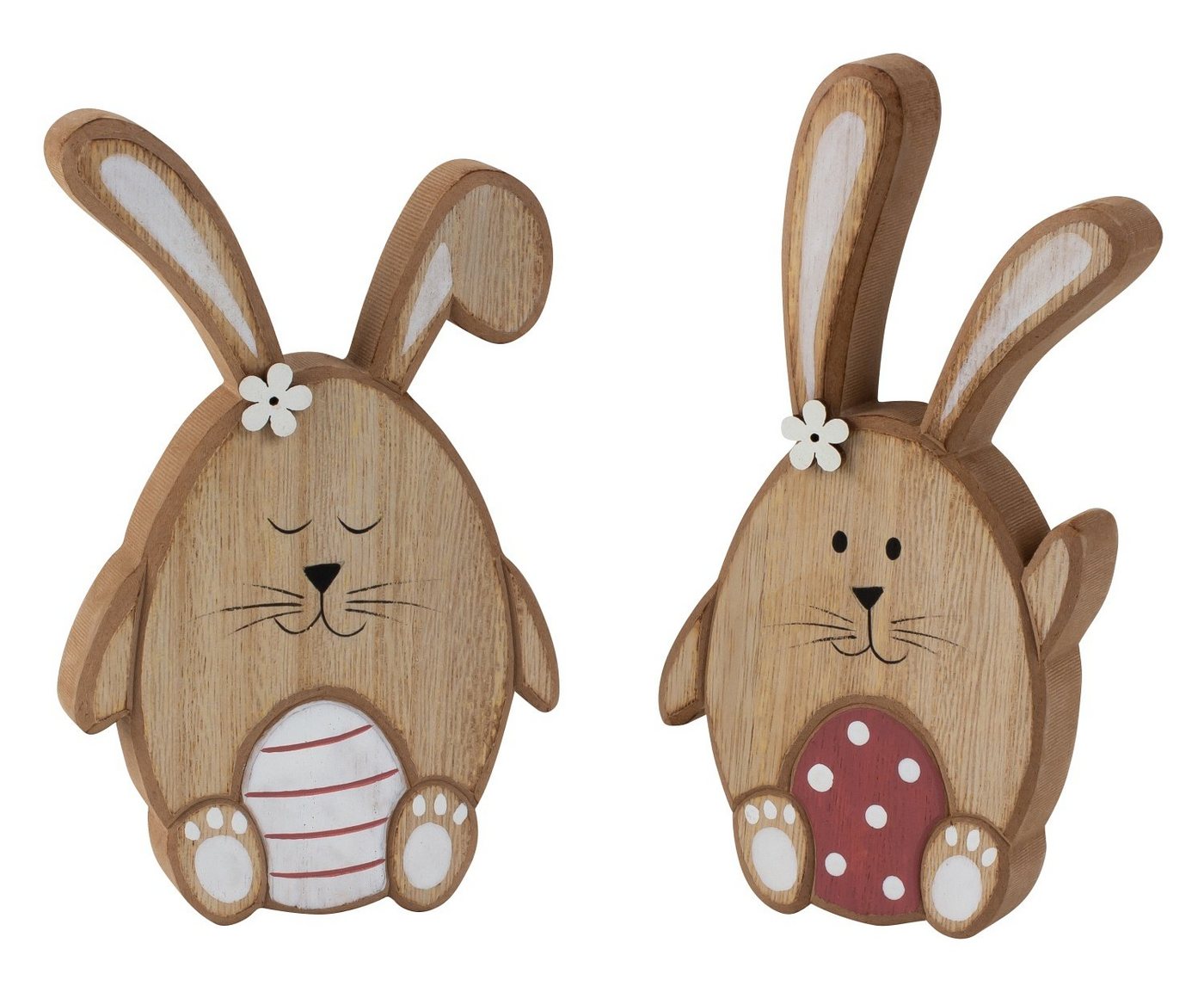 LB H&F Lilienburg Dekofigur Osterhase Dekofigur Osterdeko Deko Ostern Dekoration (Ostereier Osterei Tischdeko Tischschmuck Fenster Frühling Frühjahr Frühjahrsdeko zum hinstellen aufstellen kaufen Objekt Skulptur Schild, Tischdekoration Dekofigur edel Design Wohnzimmer Osterfigur), Frühlingsdeko Fensterbrett Schriftzug 2024, Liebe Familie Family Deko Hase Kaninchen modern Osterschmuck), bunt Holz niedlich Häschen Geschenk Mutter Hasenpaar HASCHLA von LB H&F Lilienburg