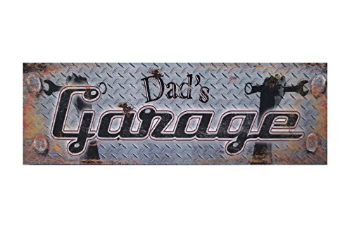 LB H&F Blechschild Papa Garage Schild Metall 36cm Gross Werkstatt Schrauber von LB H&F