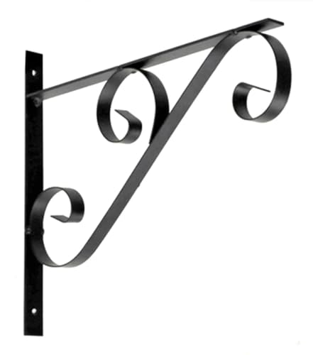 LB H&F Blumenampelhaken Hängekorbhalter Hängeampel Pflanzampelhalter Pflanzkorbhaken Metall schwarz (Ampelhaken) von LB H&F