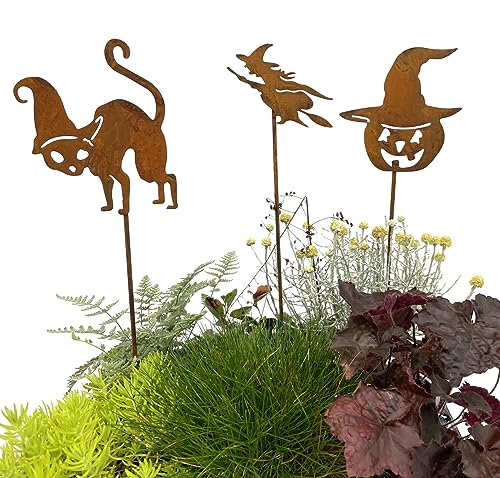 LB H&F Lilienburg Roststecker Herbst Herbstdeko Gartendeko Gartenstecker Rost Metall Dekofigur Gartenfigur Rostfigur (Halloween) von LB H&F