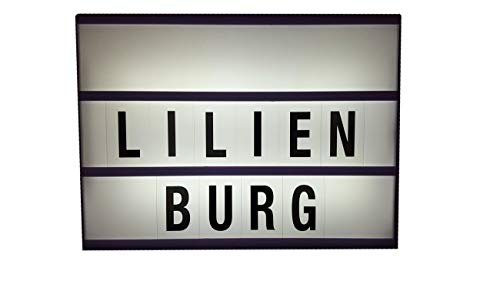 LED Lightbox - A4 Format - Leuchtkasten/Leuchtbox für Leuchtreklame Design mit Buchstaben/Zeichen von LB H&F