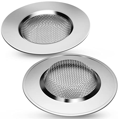Abflusssieb Edelstahl Küche Spüle Sieb Dusche Haarsieb Badewanne Haarfänger 2 Stücke (7.7cm) von LBTrading