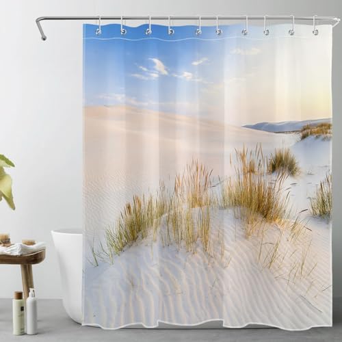 LB Tropischer Strand Duschvorhang 150x200cm Botanischer weißer Sand an der Küste Antischimmel Wasserdicht Badezimmer Vorhänge,Sommer Meer Extra Lange Polyester Stoff Bad Vorhang mit Haken LB Tropischer Strand Duschvorhang 150x200cm Botanischer weißer Sand an der Küste Antischimmel Wasserdicht Badezimmer Vorhänge,Sommer Meer Extra Lange Polyester Stoff Bad Vorhang mit Haken von LB