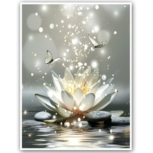 LB Grau Zen Spa Poster Weiß Blume Wandbilder Schmetterling Wanddruck Yoga Entspannen Leinwand Bilder für Wohnzimmer Schlafzimmer Badezimmer Wand Deko,30x40cm Ungerahmt LB Grau Zen Spa Poster Weiß Blume Wandbilder Schmetterling Wanddruck Yoga Entspannen Leinwand Bilder für Wohnzimmer Schlafzimmer Badezimmer Wand Deko,30x40cm Ungerahmt von LB