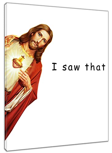 LB Wandbilder Jesus Wanddruck Lustiges Zitat,I Saw that Leinwand Bilder Christlich Poster für Wohnzimmer Schlafzimmer Badezimmer Wand Deko,30x40cm Ungerahmt LB Wandbilder Jesus Wanddruck Lustiges Zitat,I Saw that Leinwand Bilder Christlich Poster für Wohnzimmer Schlafzimmer Badezimmer Wand Deko,30x40cm Ungerahmt von LB