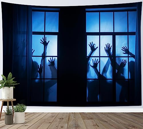 LB Wandteppich Horror Halloween Wandtuch Geist aus dem Fenster Wandbehang Gruselige Nacht Tapisserie für Wohnzimmer Schlafzimmer Wohnheim Wanddeko,150x130cm LB Wandteppich Horror Halloween Wandtuch Geist aus dem Fenster Wandbehang Gruselige Nacht Tapisserie für Wohnzimmer Schlafzimmer Wohnheim Wanddeko,150x130cm von LB
