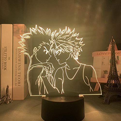 Led Hunter X Hunter Nachtlicht Anime Lampe Gon Freecss Kinder Kind Geburtstagsgeschenk für Schlafzimmer Dekor Killua Illusion Licht-7 Farben keine Fernbedienung von Lbvrgg