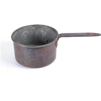 Antike Kupfertopf Sauce Patin Gefüttert 8 in Eisengriff Kochgeschirr 19Th C Antike Kupfertopf Sauce Patin Gefüttert 8 in Eisengriff Kochgeschirr 19Th C von LBBuzzardsRoost