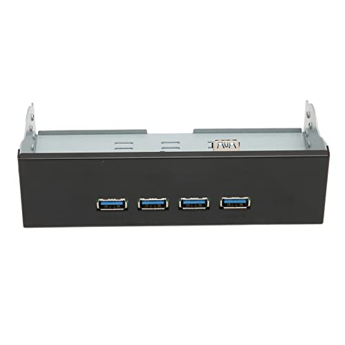 LBEC 5,25-Zoll-Frontplatten-Hub, Aluminiumlegierung, 4 Anschlüsse, 5,25-Zoll-10-Gbit/s-USB-3.1-Frontplatten-Hub für Tablet von LBEC
