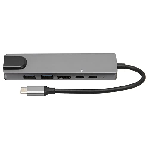 LBEC 6-in-1-USB-C-Hub, USB-C-zu-Ethernet-Hub-Adapter 3840 x 2160 bei 30 Hz für Tablet-PCs für Mobiltelefone von LBEC