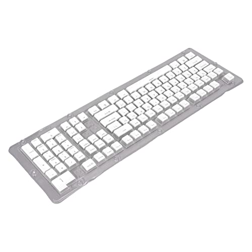 LBEC ABS-Tastatur-Tastenkappen, ABS-Tastenkappen, hohe Hitzebeständigkeit, abgestuftes Tastenlayout, 108 Tasten für mechanische Tastatur Weiß von LBEC
