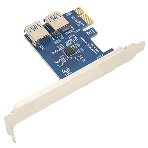 LBEC PCI E 1 zu 2 Riser Card, Gute Flexibilität PCIe 1 zu 2 Splitter PCIE Riser Card Einfache Installation Hochgeschwindigkeitsübertragung für Ethereum Mining von LBEC