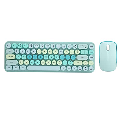 LBEC USB-Tastaturmaus, Gaming-Tastaturmaus ABS-Material Geringer Verbrauch 3 DPI für Büro (Blaue Mischfarbe) von LBEC