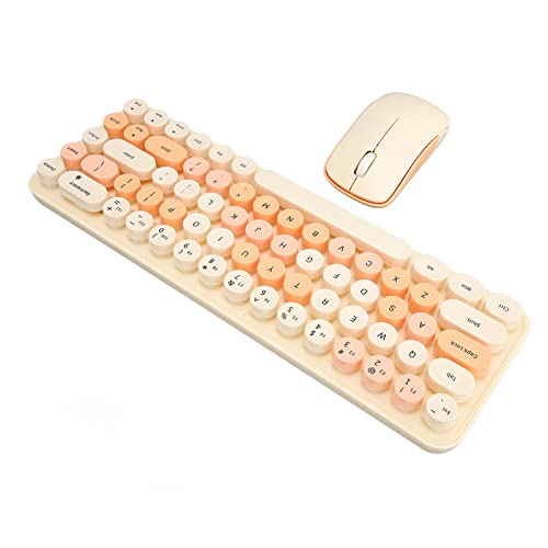 LBEC USB-Tastaturmaus, Gaming-Tastaturmaus ABS-Material Geringer Verbrauch 3 DPI für Büro (Tawny Mischfarbe) von LBEC