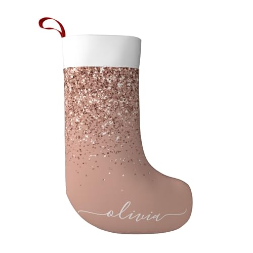 Blush Pink Rose Gold Glitzer Weihnachtsstrümpfe für Kamin Hängender Strumpf weiße Manschette Dekoration 45,7 cm superweiche Strümpfe groß für Weihnachten Weihnachtsgeschenk – Familienurlaubsdekoration Blush Pink Rose Gold Glitzer Weihnachtsstrümpfe für Kamin Hängender Strumpf weiße Manschette Dekoration 45,7 cm superweiche Strümpfe groß für Weihnachten Weihnachtsgeschenk – Familienurlaubsdekoration von LBHH