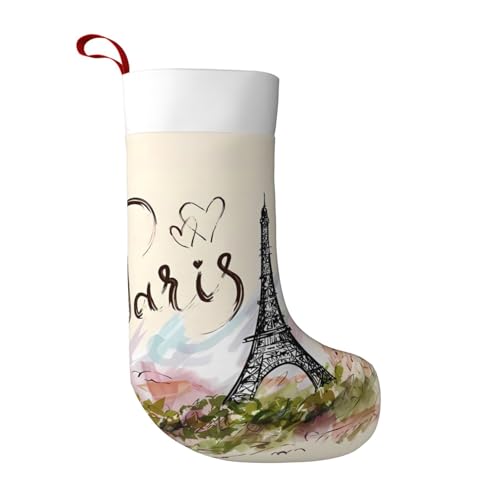 The Famous Paris Eiffelturm Weihnachtsstrümpfe für Kamin, hängende Strümpfe, weiße Manschette, Dekoration, 45,7 cm, superweiche Strümpfe, groß für Weihnachten, Weihnachtsgeschenk The Famous Paris Eiffelturm Weihnachtsstrümpfe für Kamin, hängende Strümpfe, weiße Manschette, Dekoration, 45,7 cm, superweiche Strümpfe, groß für Weihnachten, Weihnachtsgeschenk von LBHH