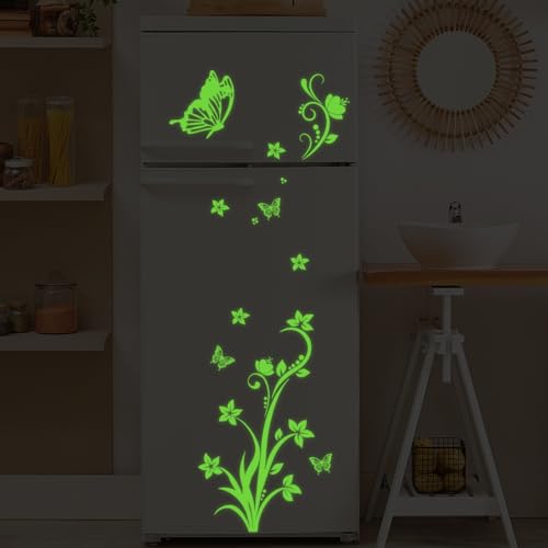 Wandtattoo Schmetterling Blumen 60 x 25 cm von LBHSWWX