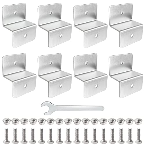 Solarmodul Halterung 8STK Z-Halter Aluminium Befestigung Solar Panel für Montage Solarpanel Dachmontage für flachdach Wohnmobile Boote Dächer Wände von LBING