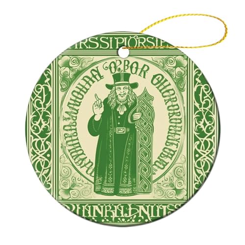 Weihnachtsbaumschmuck, irischer Segen, St. Patrick's Day, Freundschaftsschmuck, rund, Keramik, Weihnachtsbaum-Dekoration Weihnachtsbaumschmuck, irischer Segen, St. Patrick's Day, Freundschaftsschmuck, rund, Keramik, Weihnachtsbaum-Dekoration von LBKHDS