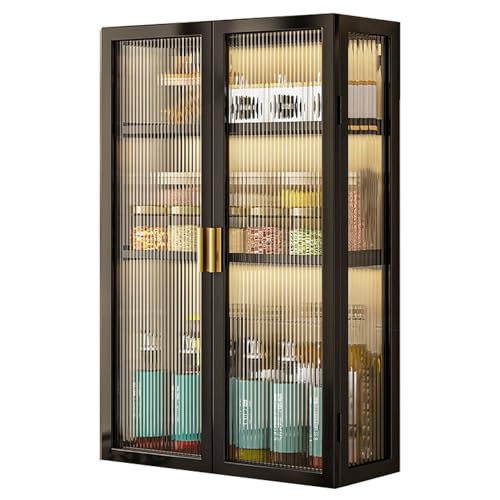 LBLFEBD An der Wand montierter Badezimmerschrank Metall Medizinschrank mit Glastür/Kunststofftür, Aufbewahrungsschrank über der Toilette, Hängeschrank von LBLFEBD