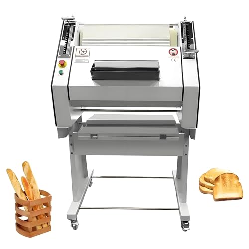 Baguette-Formmaschine,Baguette-Verarbeitungsmaschine, EinstellbarevoreingestellteGrößen Länge (bis 59cm) Und Dicke, Automatisches Formen,gleichmäßig Geformter, Sauberer Teig,1100 Stück/h Leistung von LBMED