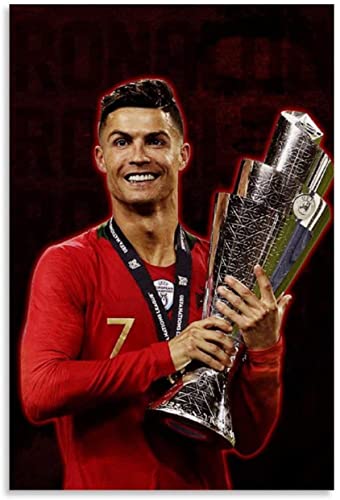 LBMED GemäLde Auf Leinwand Cristiano Ronaldo Poster für modernes Familiendekor Wandkunst Malerei Poster Druckt Bilder 19.7"x27.6"(50x70cm) Kein Rahmen von LBMED