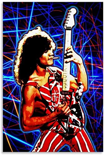 LBMED GemäLde Auf Leinwand Eddie Van Halen. für Wohnzimmerdekoration Wandkunst Malerei Poster Druckt Bilder 15.7"x23.6"(40x60cm) Kein Rahmen von LBMED