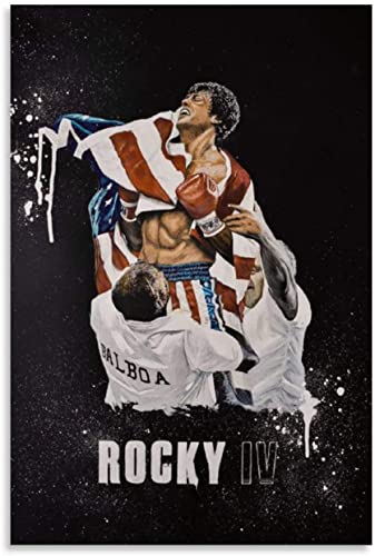 LBMED GemäLde Auf Leinwand Rocky Balboa Poster Vintage Boxen Bild für Veranda Dekor Wandkunst Malerei Poster Druckt Bilder 19.7"x27.6"(50x70cm) Kein Rahmen von LBMED