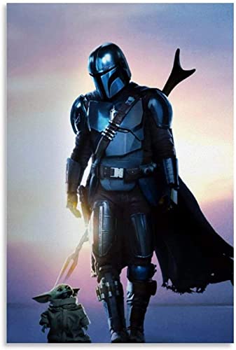 LBMED GemäLde Auf Leinwand Star Wars The Mandalorian The Child Y-oda Baby für Familiendekoration Wandkunst Malerei Poster Druckt Bilder 15.7"x23.6"(40x60cm) Kein Rahmen von LBMED