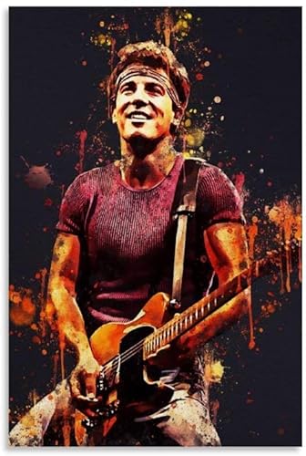 LBMED Leinwand Bilder Kunst Bruce Springsteen Poster für Raumdekoration Malerei Poster Druckt Gedruckte 23.6"x35.4"(60x90cm) Kein Rahmen von LBMED
