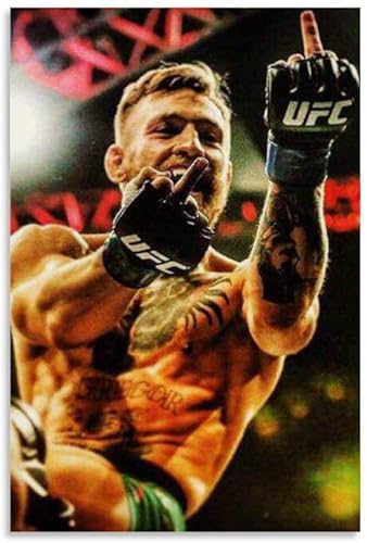 LBMED Leinwand Bilder Kunst Conor McGregor Mittelfinger-Leinwand-Kunstposter für Wohnzimmerdekoration Malerei Poster Druckt Gedruckte 15.7"x23.6"(40x60cm) Kein Rahmen von LBMED