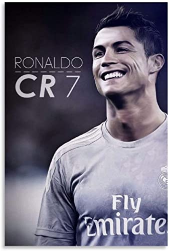 LBMED Leinwand Bilder Kunst Cristiano Ronaldo Der Beste Fußball für die Familiendekoration Malerei Poster Druckt Gedruckte 19.7"x27.6"(50x70cm)  Kein Rahmen von LBMED