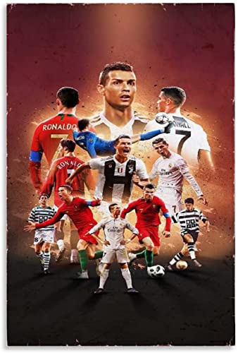 LBMED Leinwand Bilder Kunst Fußball Cristiano Ronaldo Cristiano Ronaldo für Raumdekoration Malerei Poster Druckt Gedruckte 19.7"x27.6"(50x70cm) Kein Rahmen von LBMED