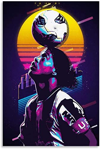 LBMED Leinwand Bilder Kunst Ronaldinho-Fußballspiel für Familiendekor Malerei Poster Druckt Gedruckte 19.7"x27.6"(50x70cm) Kein Rahmen von LBMED