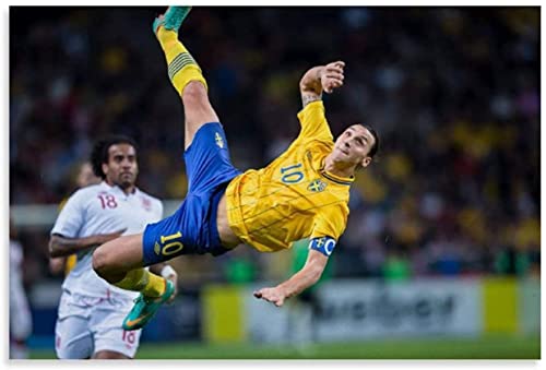 LBMED Leinwand Druck Poster Fußballspieler Zlatan Ibrahimovic Poster für die Dekoration des Esszimmers Wandkunst Kunstwerk Malerei Kunstdrucke Bild 19.7"x27.6"(50x70cm) Kein Rahmen von LBMED