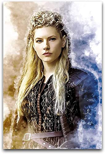 LBMED Leinwand Druck Poster Wikinger Lagertha Poster Malerei Leinwand für Wohnzimmerdekoration Wandkunst Kunstwerk Malerei Kunstdrucke Bild 23.6"x35.4"(60x90cm) Kein Rahmen von LBMED