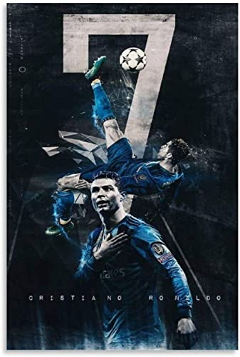 LBMED Leinwand Malerei Bild Fußball-Poster Cristiano Ronaldo CR7 5 Poster für Schlafzimmerdekoration Poster Wandkunst Bilder Und Drucke 19.7"x27.6"(50x70cm) Kein Rahmen von LBMED