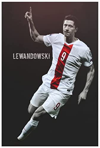 LBMED Leinwand Malerei Bild Fußballspieler Robert Lewandowski Poster (13) für Wohnzimmerdekoration Poster Wandkunst Bilder Und Drucke 15.7"x23.6"(40x60cm) Kein Rahmen von LBMED