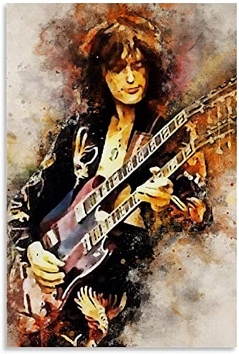 LBMED Leinwand Malerei Bild Jimmy Page und Bild für die Raumdekoration Poster Wandkunst Bilder Und Drucke 23.6"x35.4"(60x90cm) Kein Rahmen von LBMED