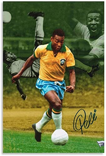 LBMED Leinwand Malerei Bild Pele in Brasilien Fußball Poster Malerei Leinwand für Familiendekor Poster Wandkunst Bilder Und Drucke 23.6"x35.4"(60x90cm) Kein Rahmen von LBMED