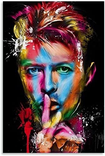 LBMED Poster Und Gedruckte Andy Warhol David Bowie für Wohnzimmerdekoration Leinwand Malerei Wandkunst Bilder 15.7"x23.6"(40x60cm) Kein Rahmen von LBMED