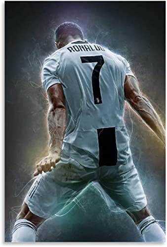 LBMED Poster Und Gedruckte Cristiano Ronaldo Poster Soccer Football (20) für Schlafzimmerdekoration Leinwand Malerei Wandkunst Bilder 23.6"x35.4"(60x90cm) Kein Rahmen von LBMED