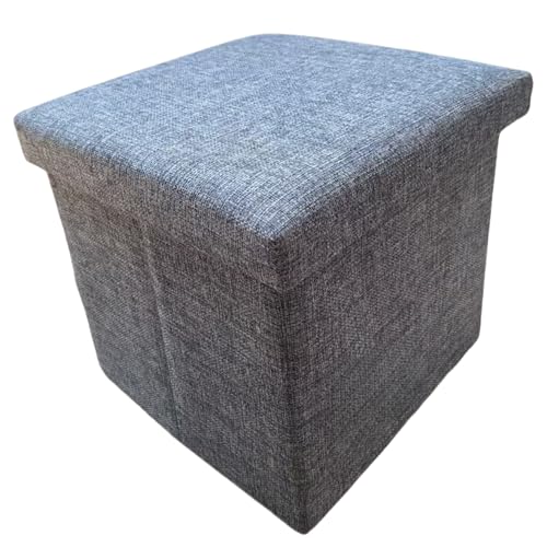LBMONKEY Ottomane Aufbewahrungsbox Hocker Ottomane Aufbewahrungsbank Sitzdecke Box mit Deckel Ottomane Gepolstert Faltbar Ende des Bettes Aufbewahrungskiste für Schlafzimmer Flur Wohnzimmer Innen von LBMONKEY