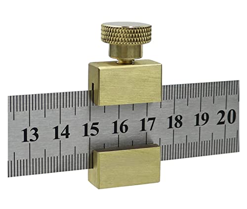 Blockmesssatz Stahllineal Positionierungsblock Winkelritzer Linienmarkierungslehre for Linealsucher Holzbearbeitung Zimmermannslehren Messwerkzeuge(C With Ruler) von LBNVBC